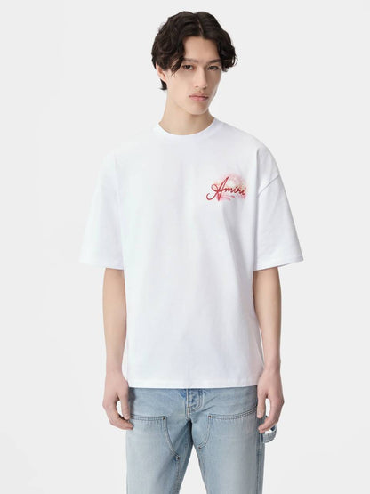 Outlet online Amiri Hombre Camiseta Logo Algodón color Blanco sku 553-003749 01 - Foto 1