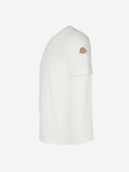 Moncler Hombre Barcelona Camiseta Logo Algodón color Blanco sku 553-003782 01 - Foto 2