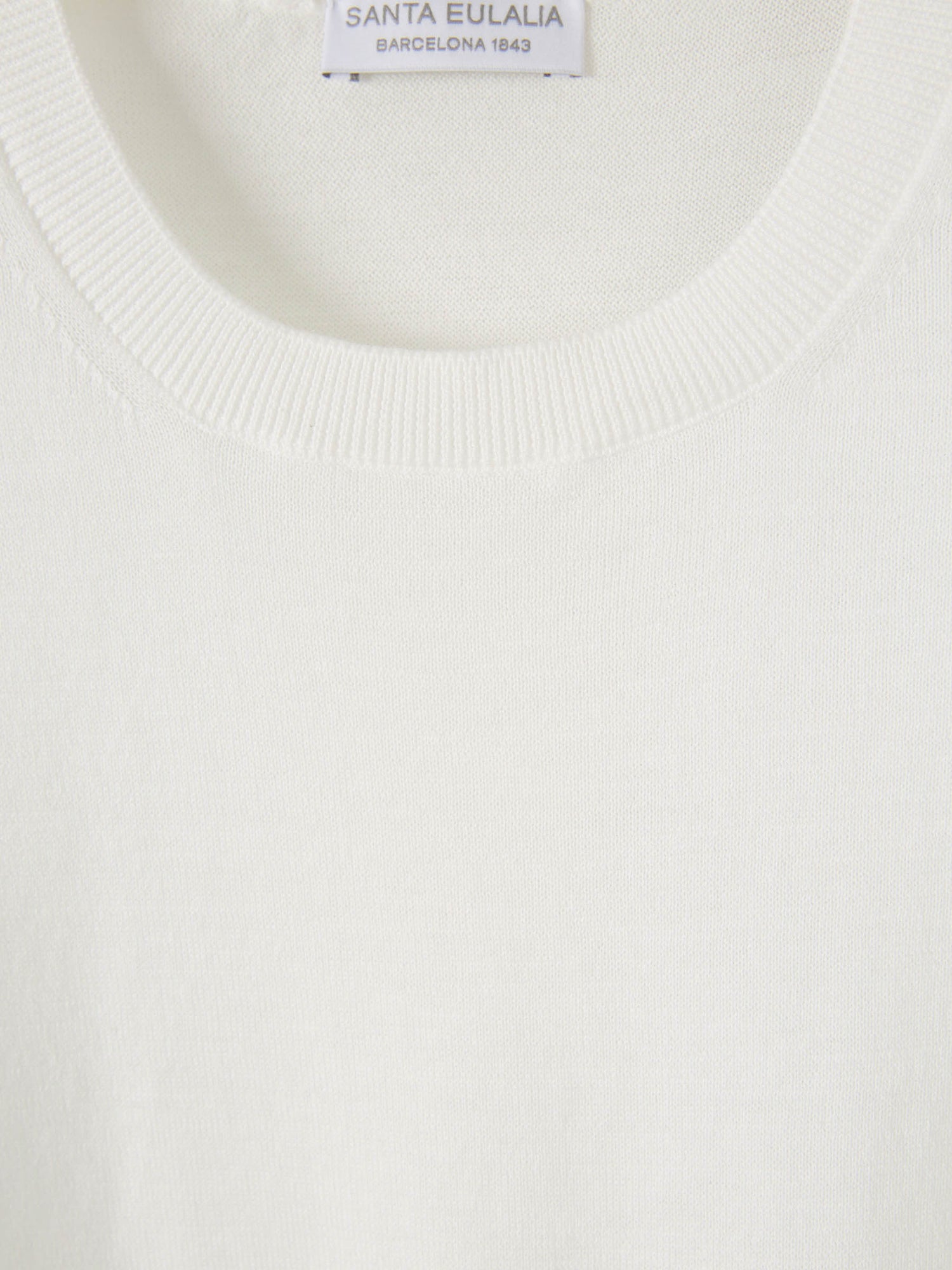 Outlet online Santa Eulalia Hombre Camiseta Punto Algodón color Blanco sku 553-003865 01 - Foto 3