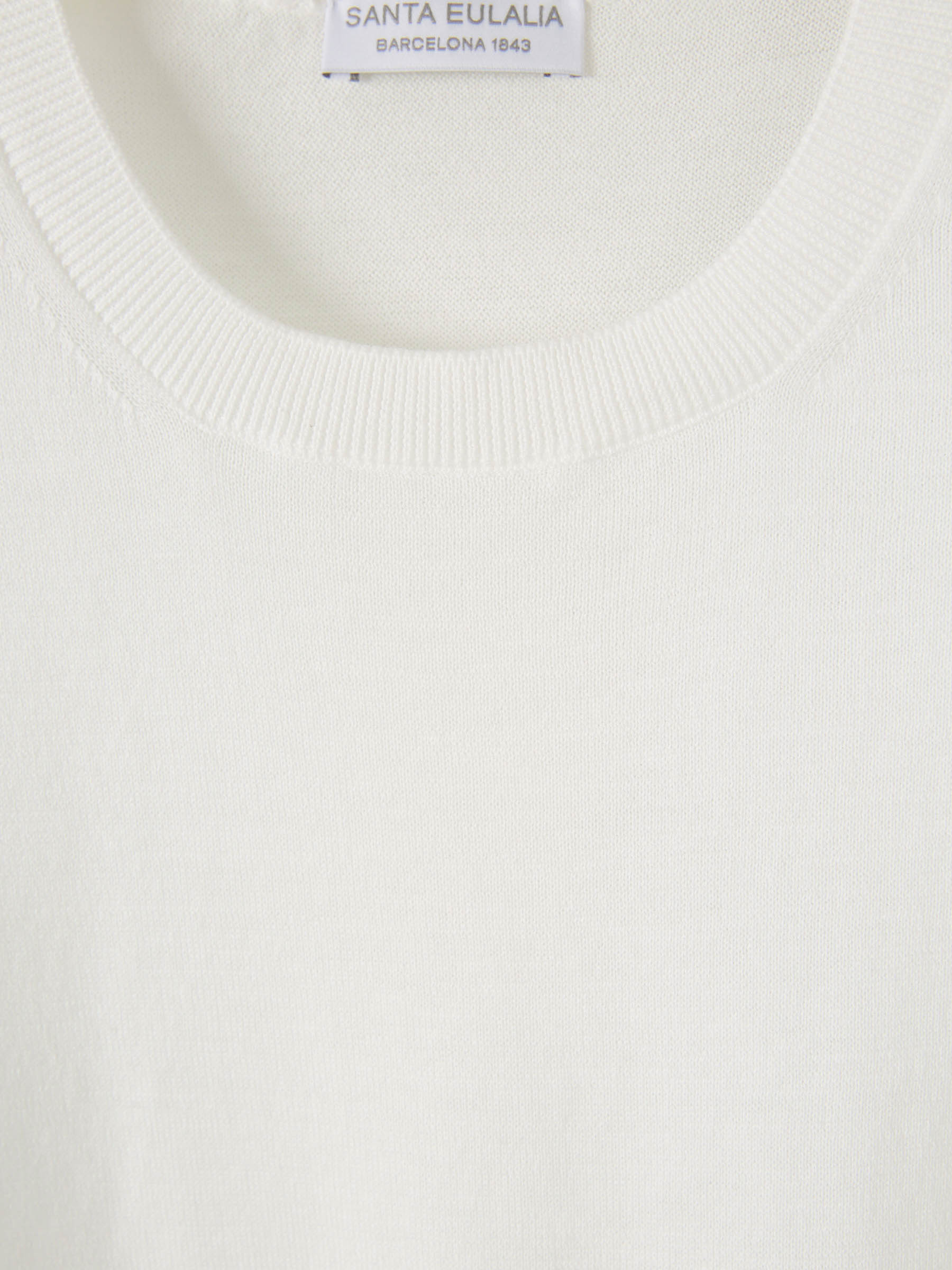 Outlet online Santa Eulalia Hombre Camiseta Punto Algodón color Blanco sku 553-003865 01 - Foto 3