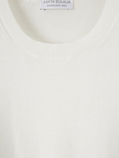 Outlet online Santa Eulalia Hombre Camiseta Punto Algodón color Blanco sku 553-003865 01 - Foto 3