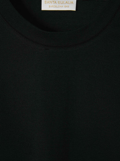 Outlet online Santa Eulalia Hombre Camiseta Lisa Algodón color Negro sku 553-003923 01 - Foto 3
