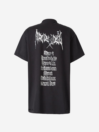 Outlet online Balenciaga Hombre Camiseta Oversized Logo color Negro sku 553-003972 01 - Foto 2