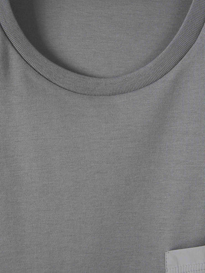Outlet online Herno Hombre Camiseta Bolsillo Contraste color Gris Antracita sku 553-003981 02 - Foto 3