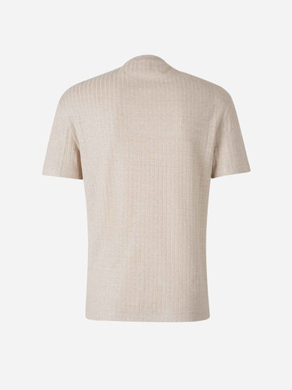 Brunello Cucinelli Hombre Barcelona Camiseta Canalé Bolsillo color Nude sku 553-004017 02 - Foto 2