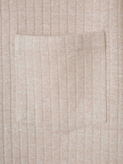 Brunello Cucinelli Hombre Barcelona Camiseta Canalé Bolsillo color Nude sku 553-004017 02 - Foto 4