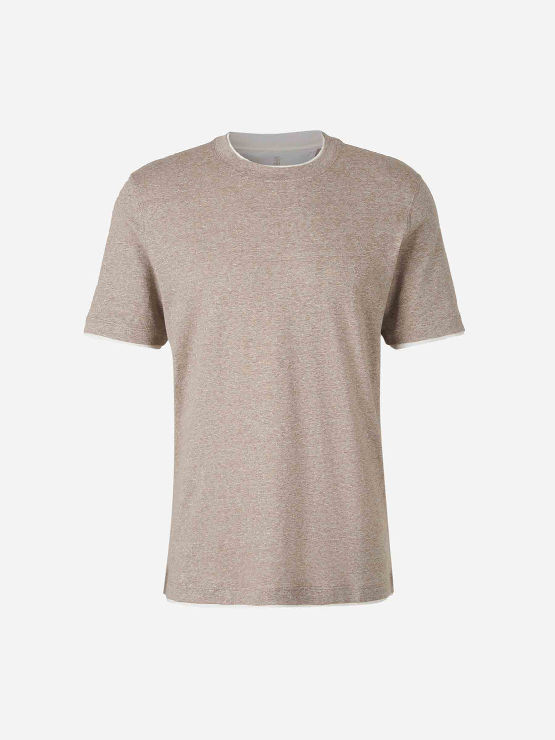 Brunello Cucinelli Hombre Barcelona Camiseta Punto Capas color Marrón sku 553-004018 01 - Foto 1