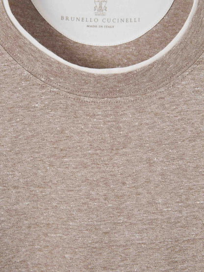 Brunello Cucinelli Hombre Barcelona Camiseta Punto Capas color Marrón sku 553-004018 01 - Foto 3