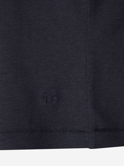 Tom Ford Hombre Barcelona Camiseta Logo Algodón color Azul Marino sku 553-004032 03 - Foto 4