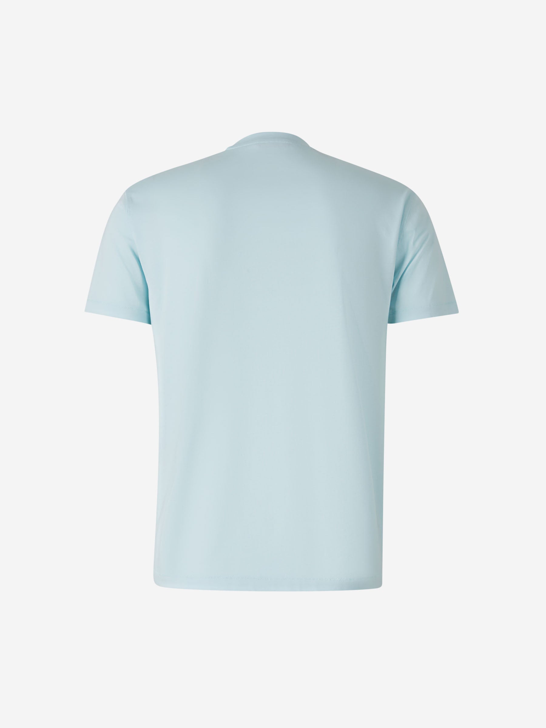 Outlet online Tom Ford Hombre Camiseta Logo Algodón color Azul Celeste sku 553-004032 06 - Foto 2