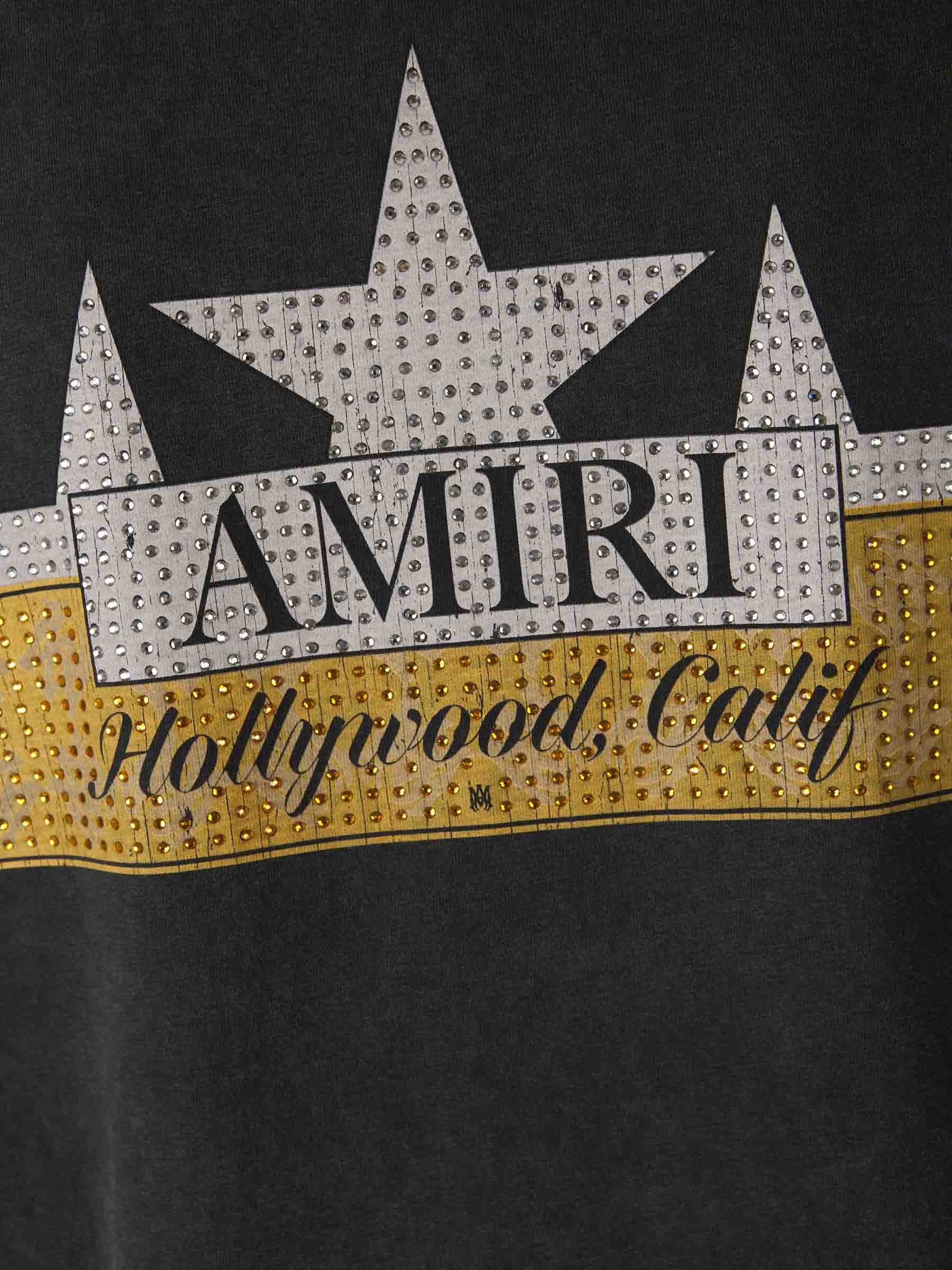 Outlet online Amiri Hombre Camiseta Crystal Star color Negro sku 553-004044 01 - Foto 5