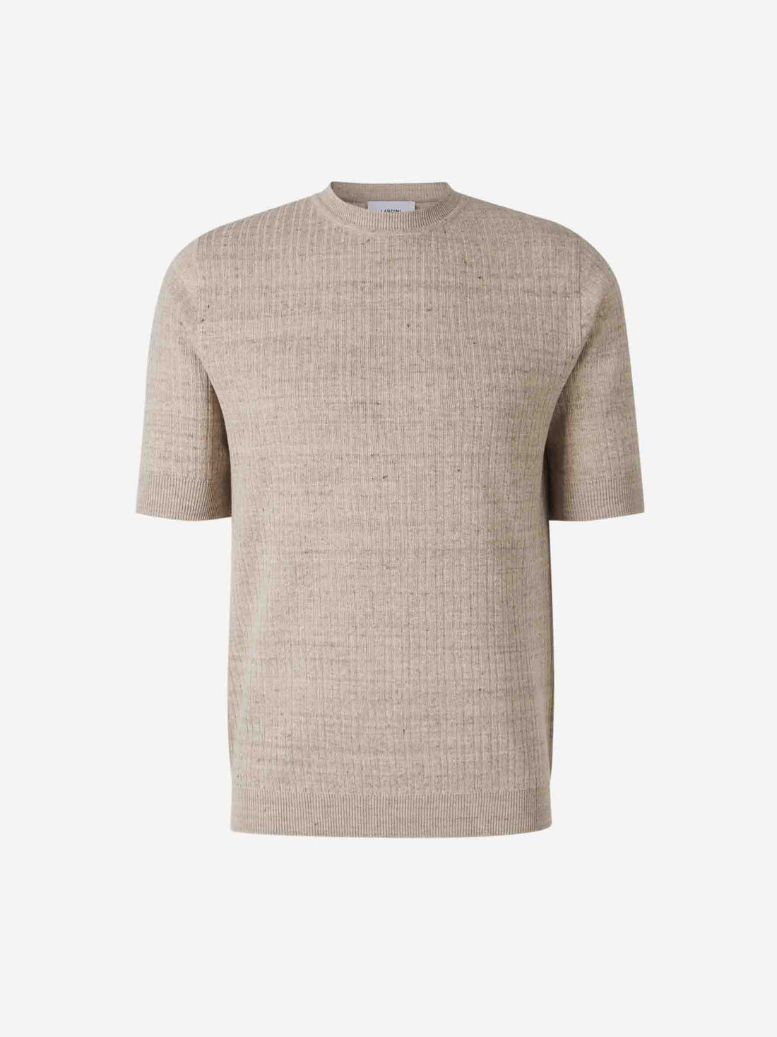 Lardini Hombre Barcelona Camiseta Acanalada Lino color Beige sku 553-004066 02 - Foto 1