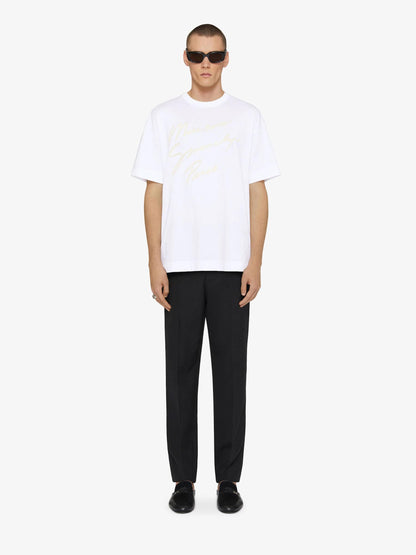 Givenchy Hombre Barcelona Camiseta Logo Algodón color Blanco sku 553-004087 02 - Foto 2