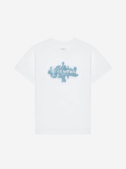 Givenchy Hombre Barcelona Camiseta Logo Algodón color Blanco sku 553-004089 01 - Foto 1