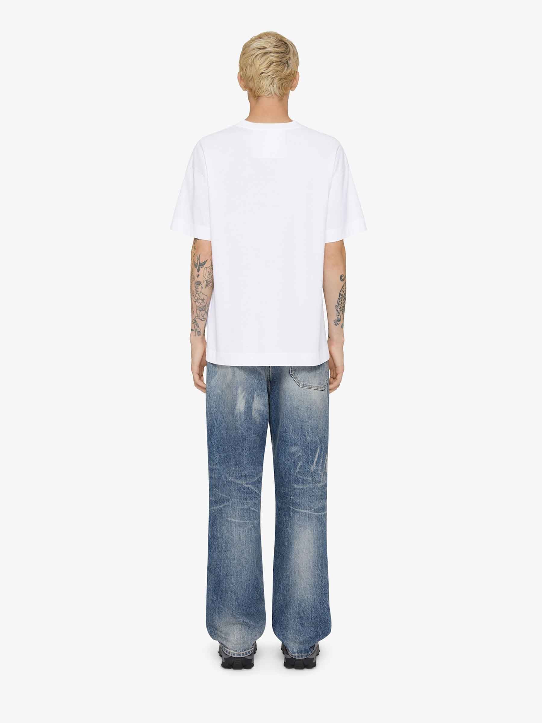 Givenchy Hombre Barcelona Camiseta Logo Algodón color Blanco sku 553-004089 01 - Foto 3