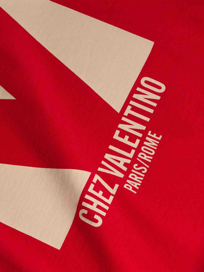 Valentino Hombre Barcelona Camiseta Logo Algodón color Rojo sku 553-004093 00 - Foto 2