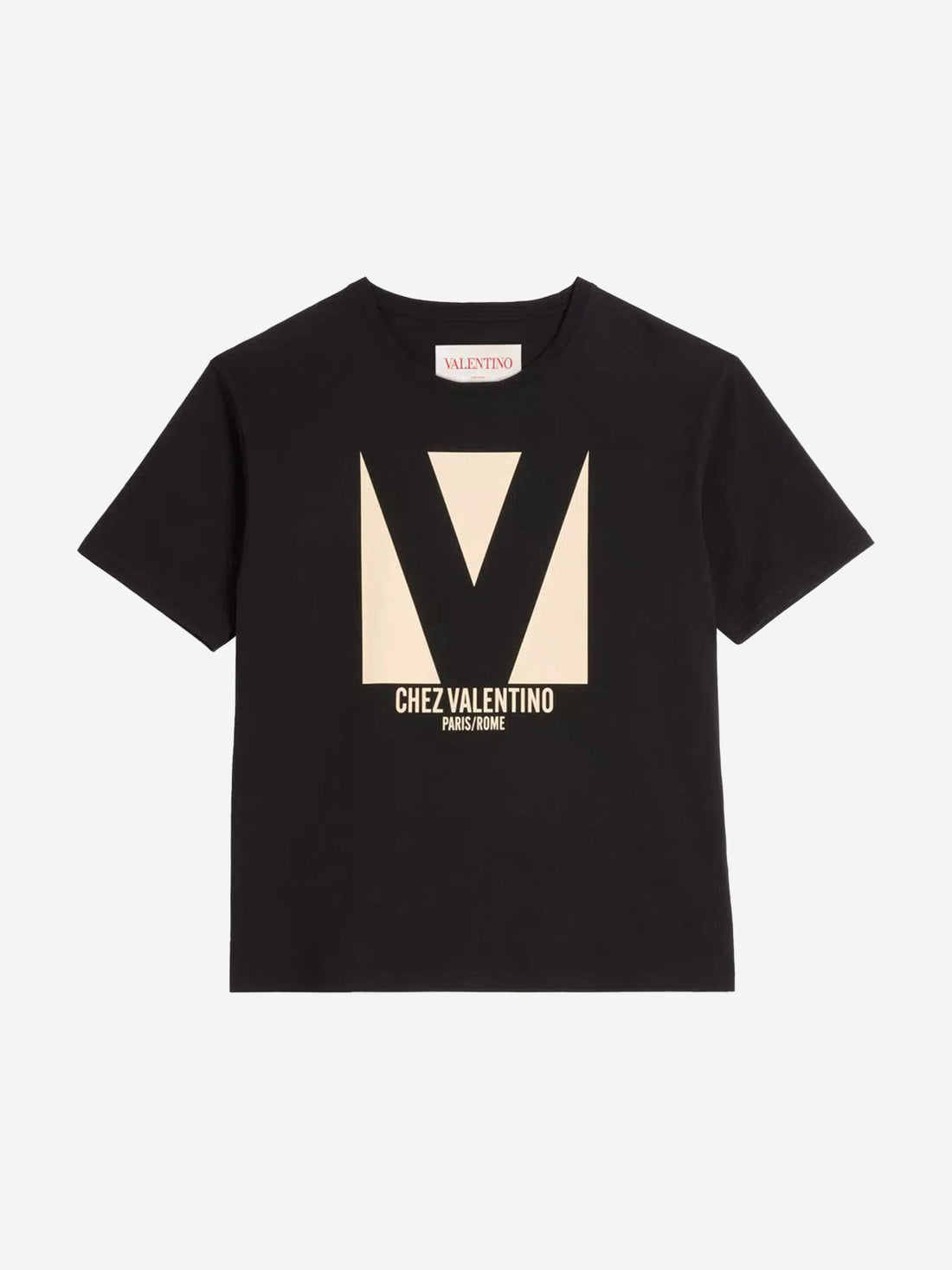 Valentino Hombre Barcelona Camiseta Logo Algodón color Negro sku 553-004093 01 - Foto 1