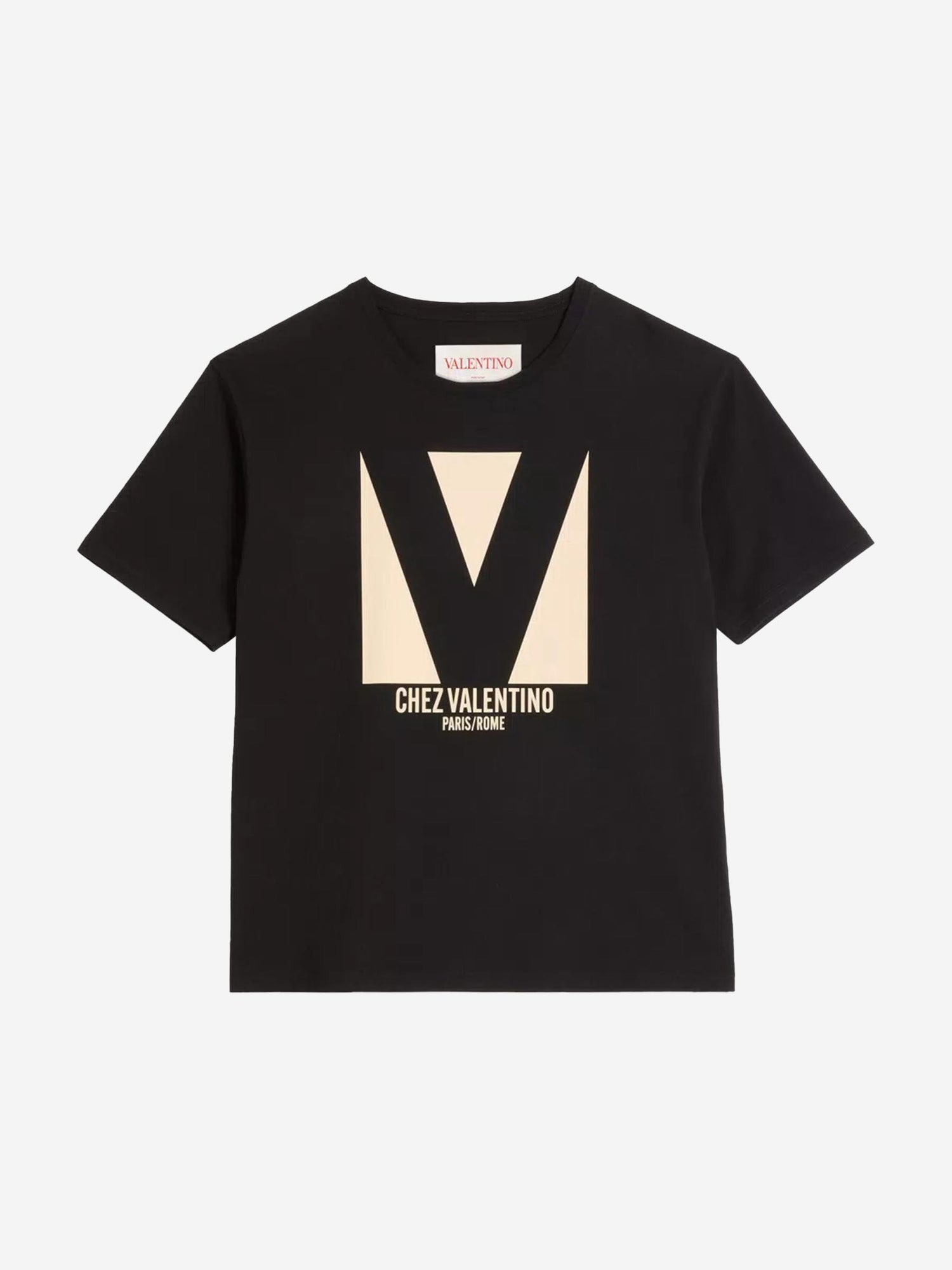 Valentino Hombre Barcelona Camiseta Logo Algodón color Negro sku 553-004093 01 - Foto 1
