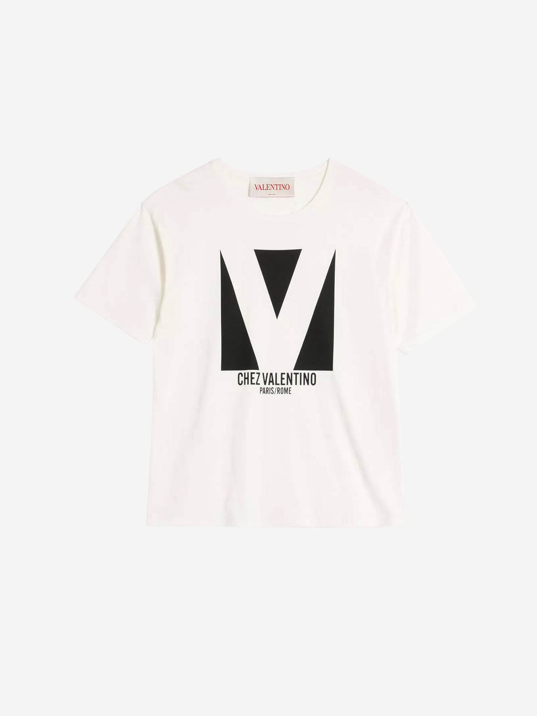 Valentino Hombre Barcelona Camiseta Logo Algodón color Blanco sku 553-004093 02 - Foto 1