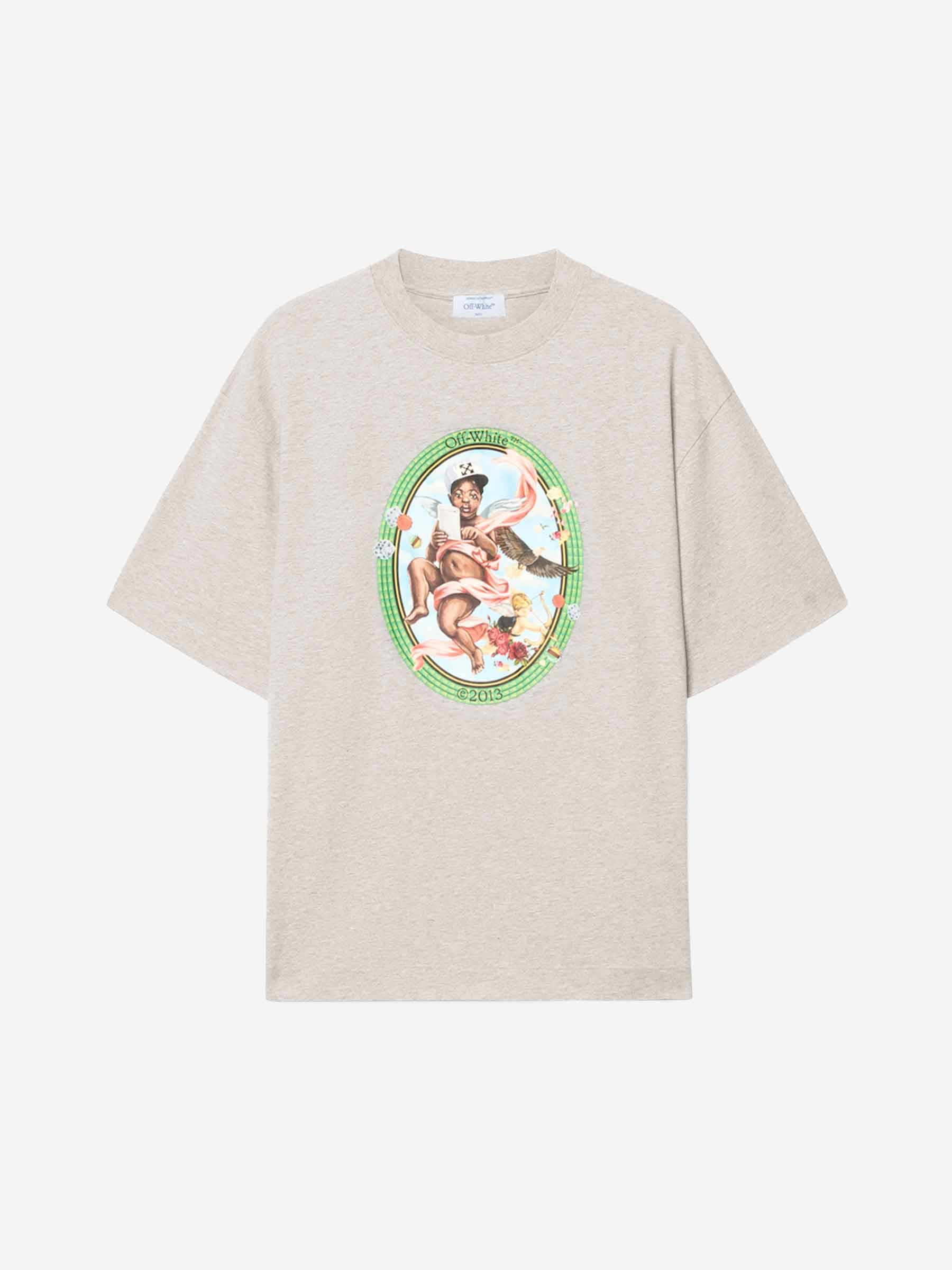 Off-White Hombre Barcelona Camiseta Fresco Algodón color Gris Claro sku 553-004101 01 - Foto 1