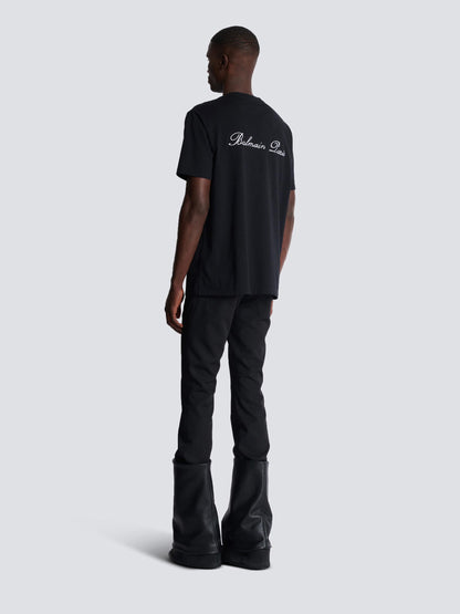 Balmain Hombre Barcelona Camiseta Logo Algodón color Negro sku 553-004112 01 - Foto 3