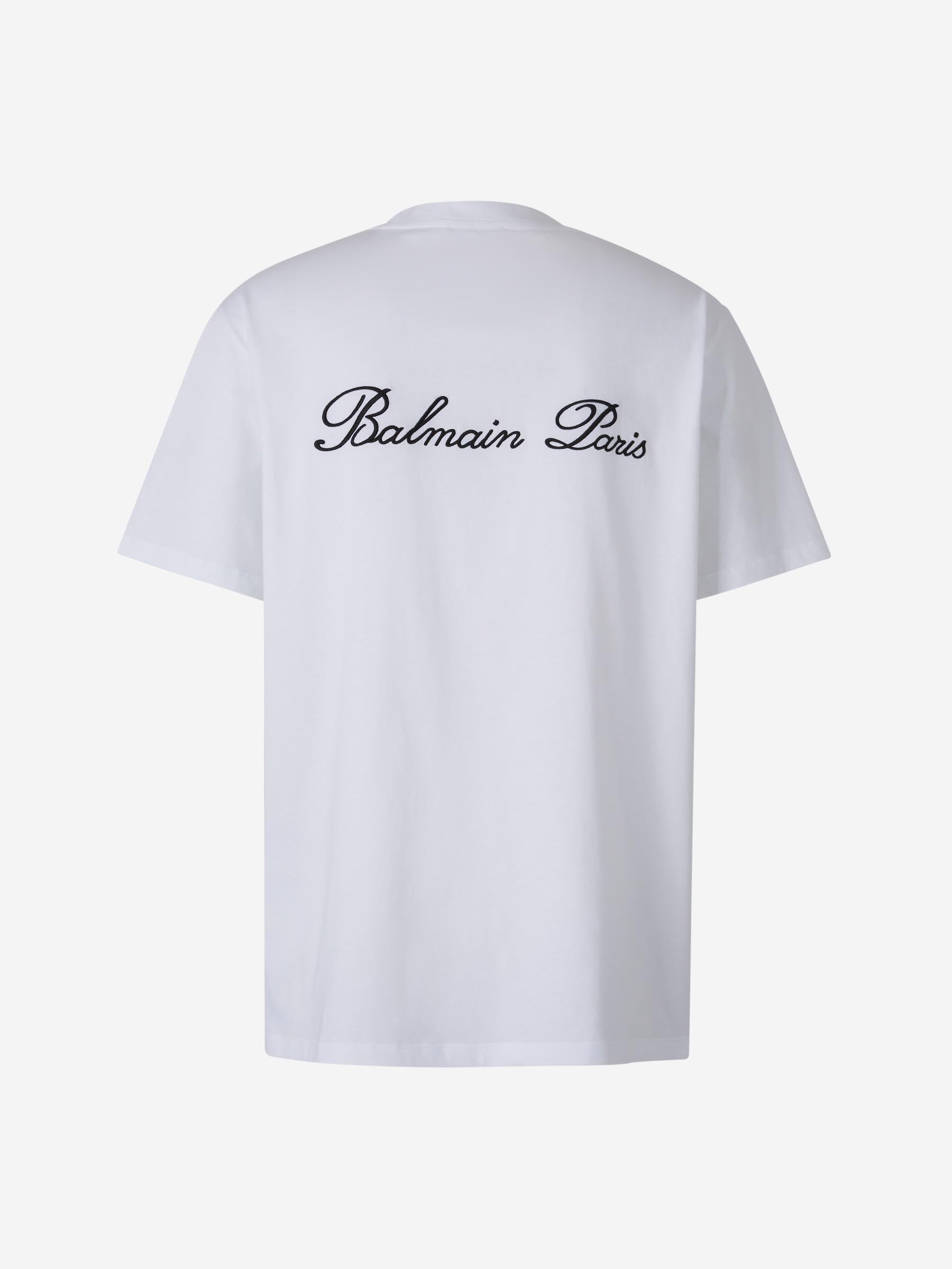 Balmain Hombre Barcelona Camiseta Logo Algodón color Blanco sku 553-004112 02 - Foto 2