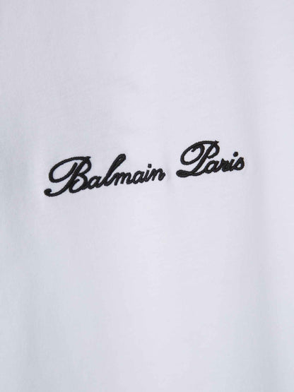 Balmain Hombre Barcelona Camiseta Logo Algodón color Blanco sku 553-004112 02 - Foto 4