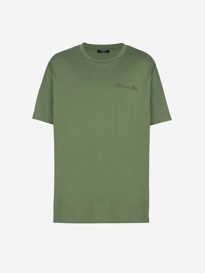 Balmain Hombre Barcelona Camiseta Logo Algodón color Verde sku 553-004112 03 - Foto 1