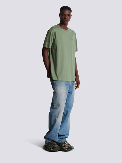 Balmain Hombre Barcelona Camiseta Logo Algodón color Verde sku 553-004112 03 - Foto 2