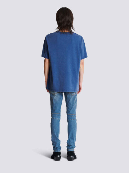 Balmain Hombre Barcelona Camiseta Logo Algodón color Azul Marino sku 553-004113 01 - Foto 3