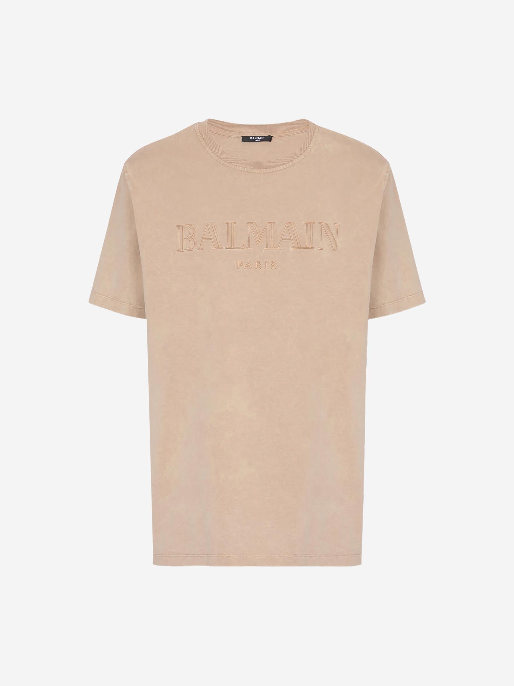 Balmain Hombre Barcelona Camiseta Logo Algodón color Nude sku 553-004113 03 - Foto 1