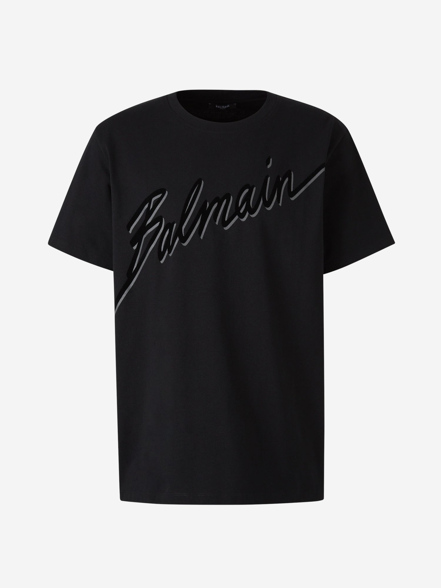 Balmain Hombre Barcelona Camiseta Logo Algodón color Negro sku 553-004114 01 - Foto 1