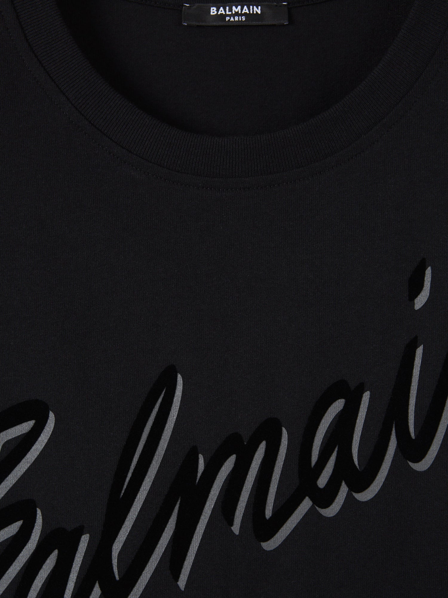 Balmain Hombre Barcelona Camiseta Logo Algodón color Negro sku 553-004114 01 - Foto 3