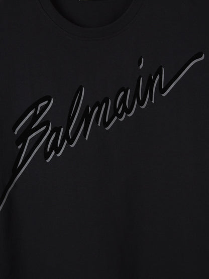 Balmain Hombre Barcelona Camiseta Logo Algodón color Negro sku 553-004114 01 - Foto 4