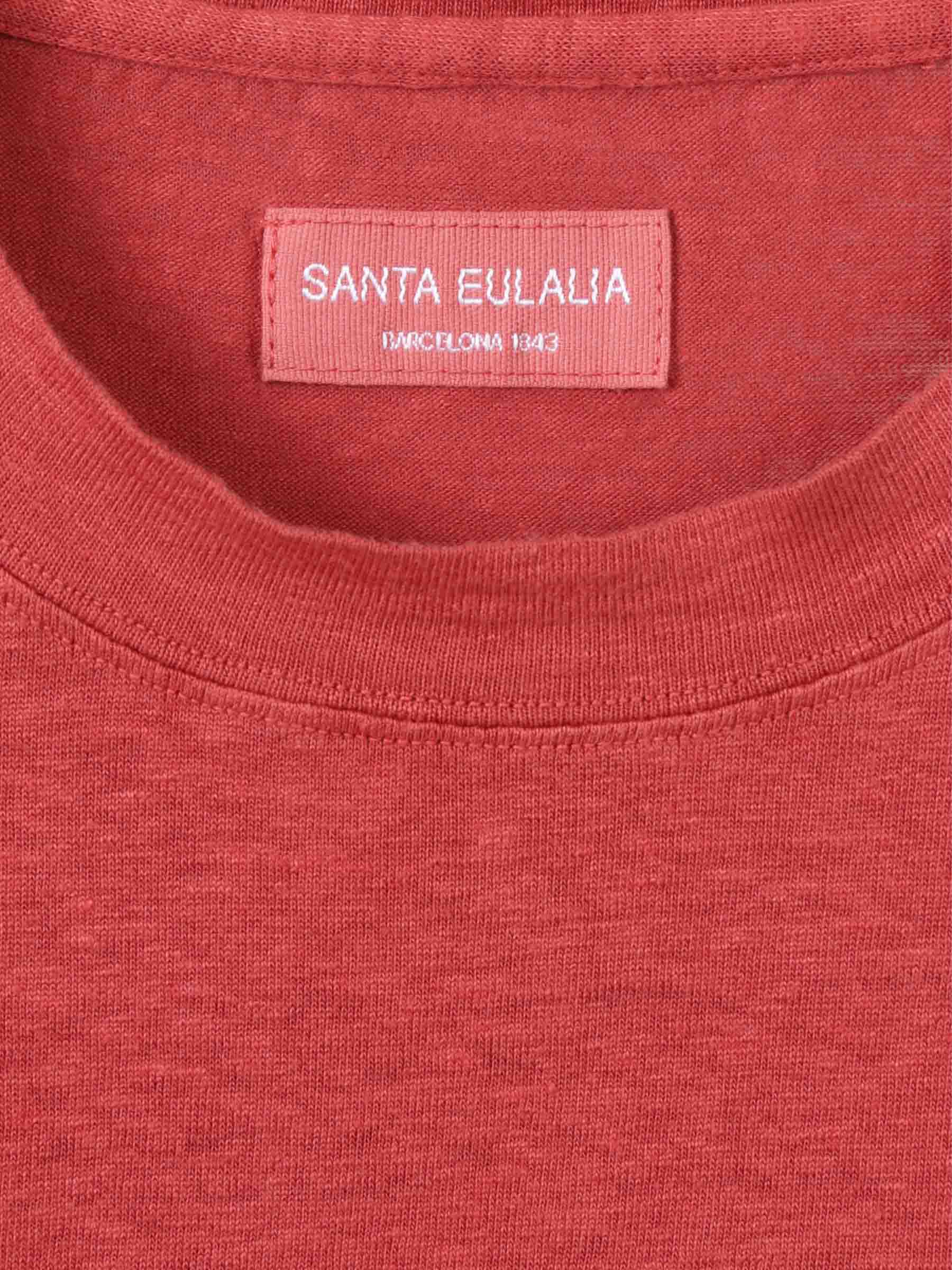 Outlet online Santa Eulalia Hombre Camiseta Punto Lino color Terracota sku 553-004116 03 - Foto 3