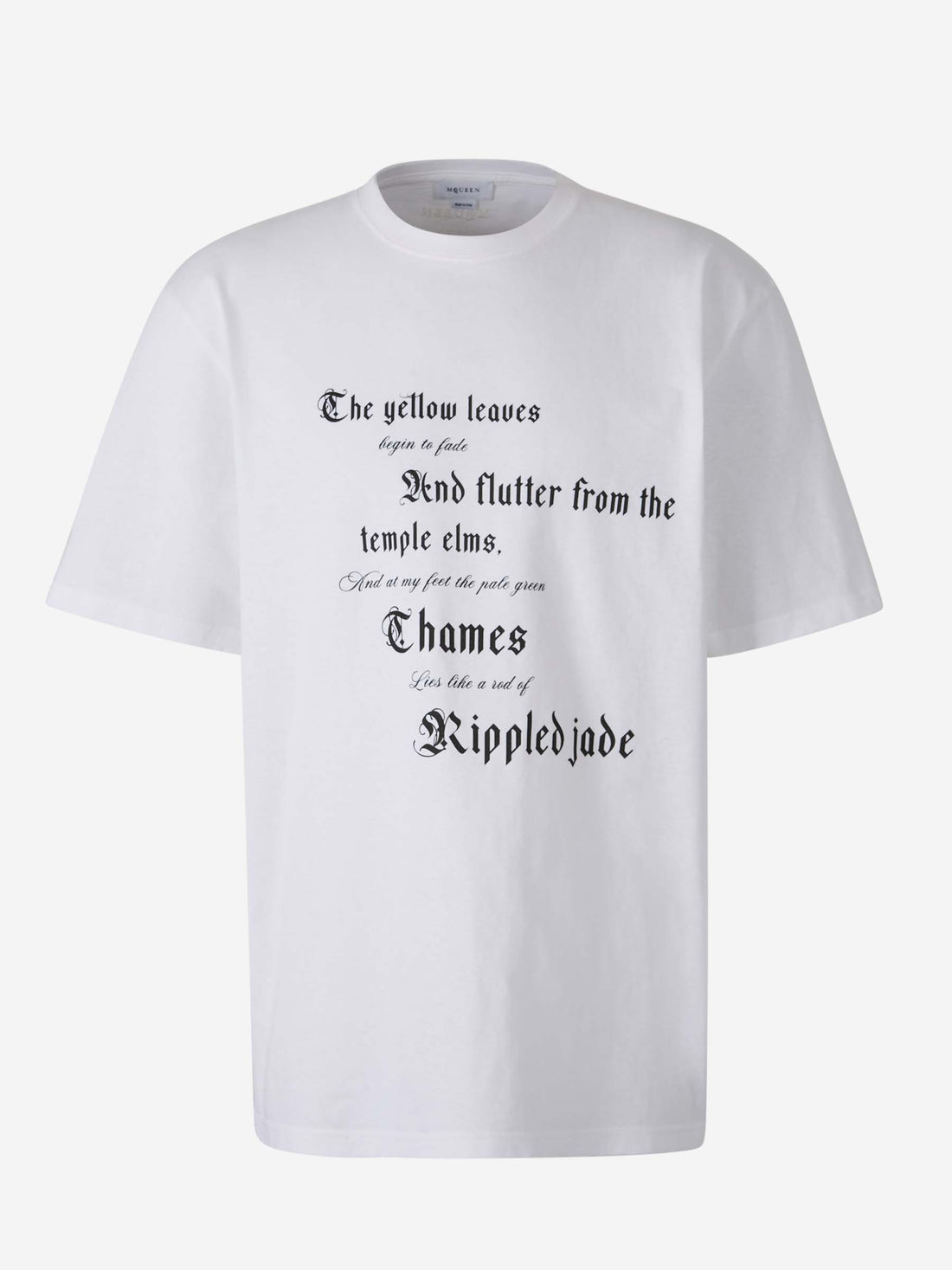 Alexander McQueen Hombre Barcelona Camiseta Logo Algodón color Blanco sku 553-004117 01 - Foto 1