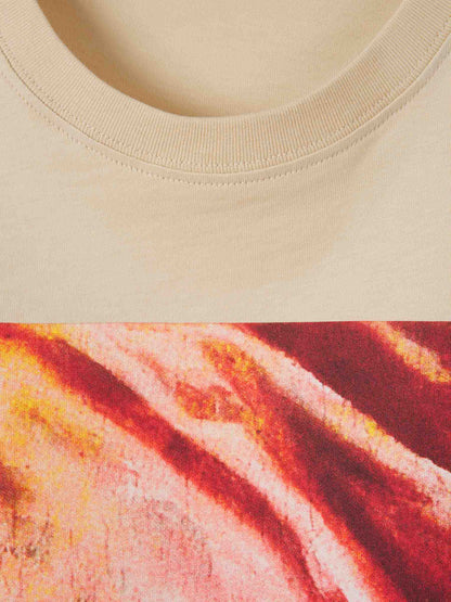 Alexander McQueen Hombre Barcelona Camiseta Logo Algodón color Beige sku 553-004119 01 - Foto 3