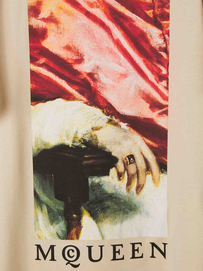 Alexander McQueen Hombre Barcelona Camiseta Logo Algodón color Beige sku 553-004119 01 - Foto 4