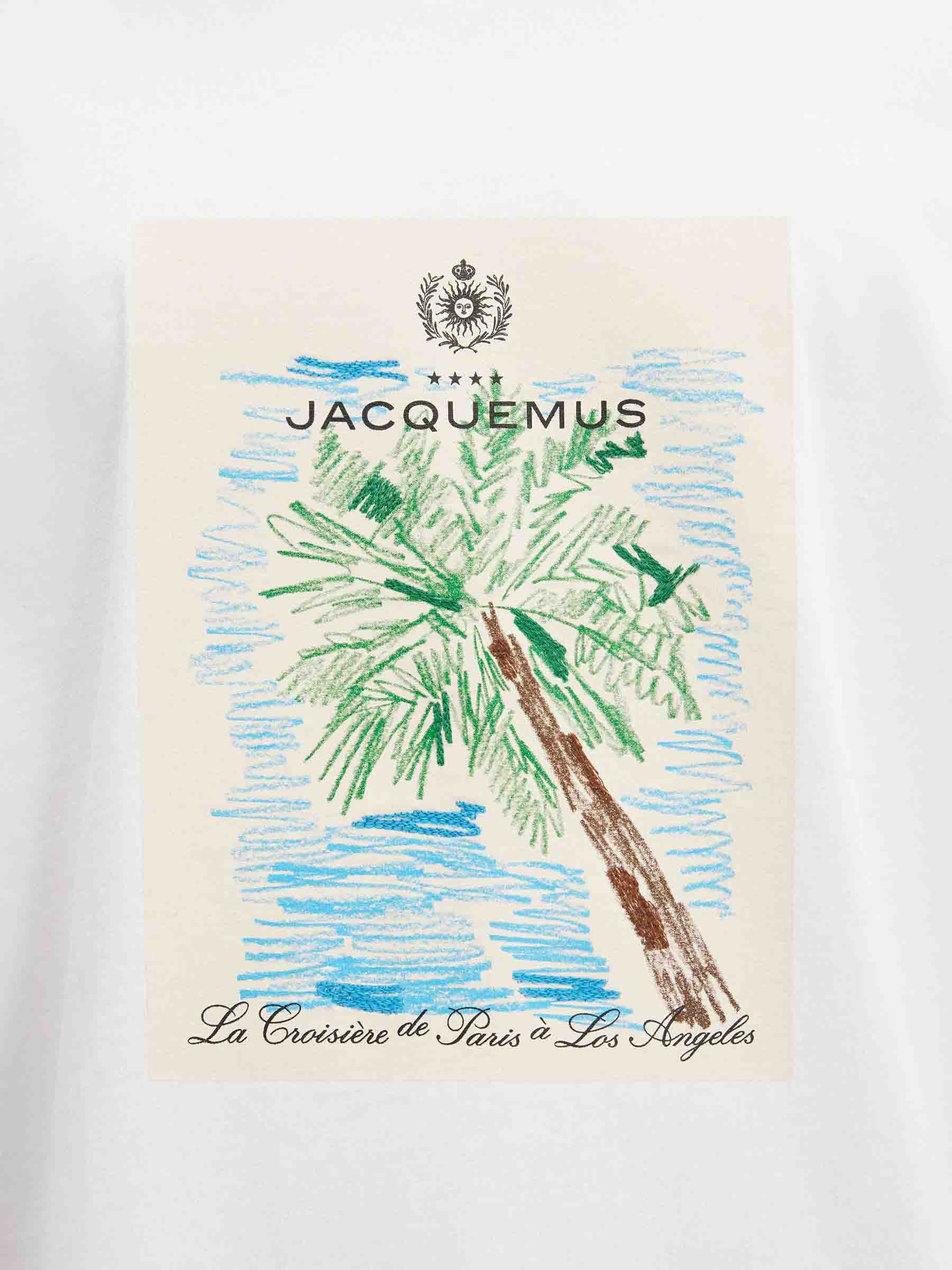 Jacquemus Hombre Barcelona Camiseta Estampado Marino color Blanco sku 553-004123 00 - Foto 3