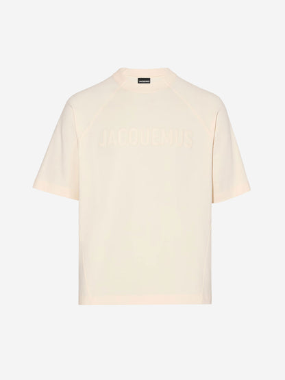 Jacquemus Hombre Barcelona Camiseta Logo Typo color Beige sku 553-004129 00 - Foto 1