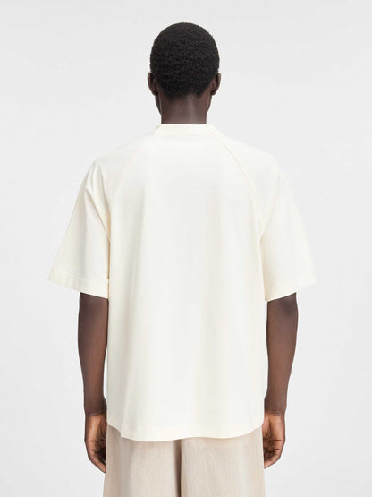 Jacquemus Hombre Barcelona Camiseta Logo Typo color Beige sku 553-004129 00 - Foto 3