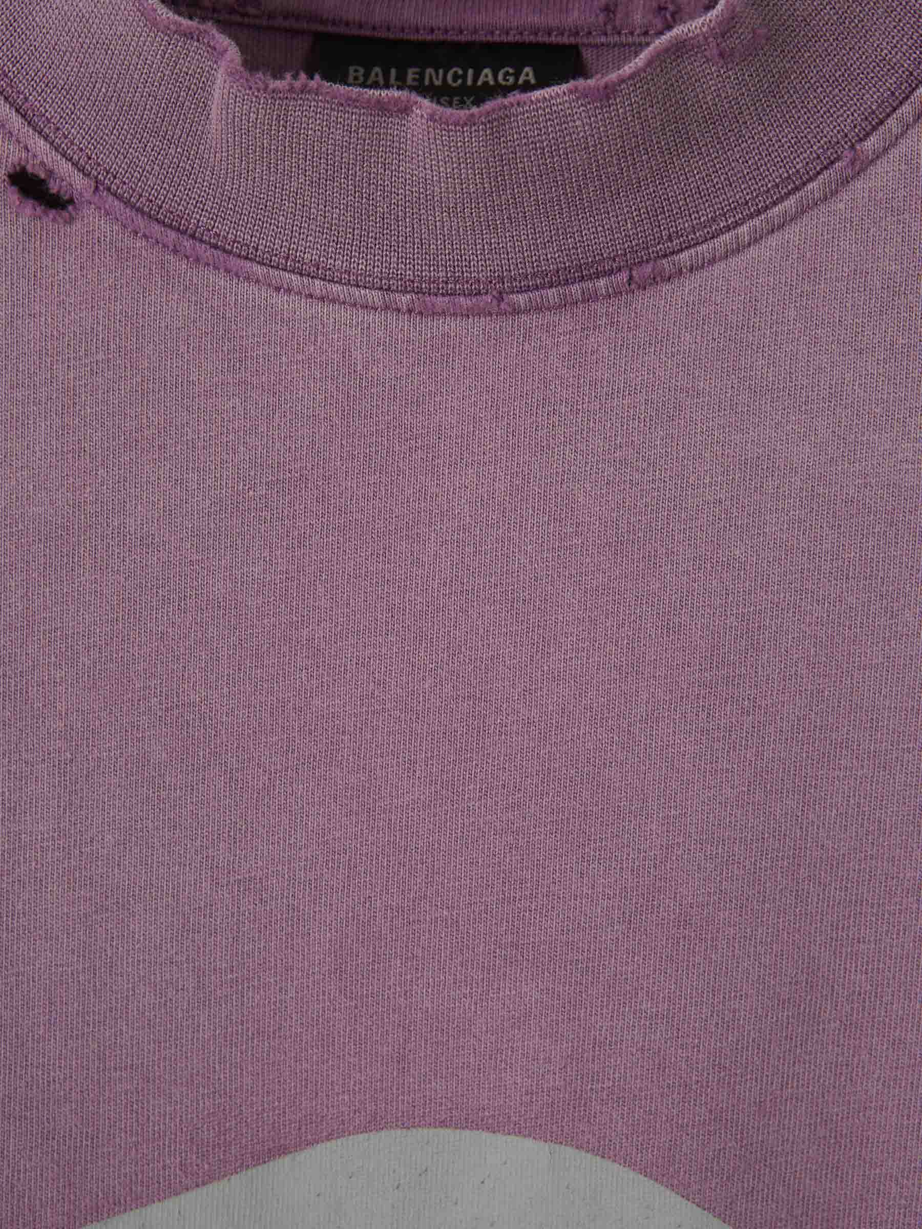 Outlet online Balenciaga Hombre Camiseta 3B Liquefied color Lila sku 553-004138 02 - Foto 3