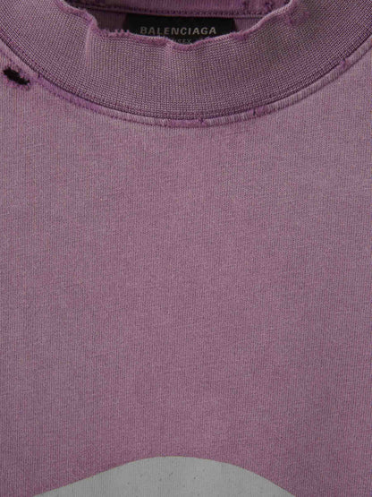 Outlet online Balenciaga Hombre Camiseta 3B Liquefied color Lila sku 553-004138 02 - Foto 3