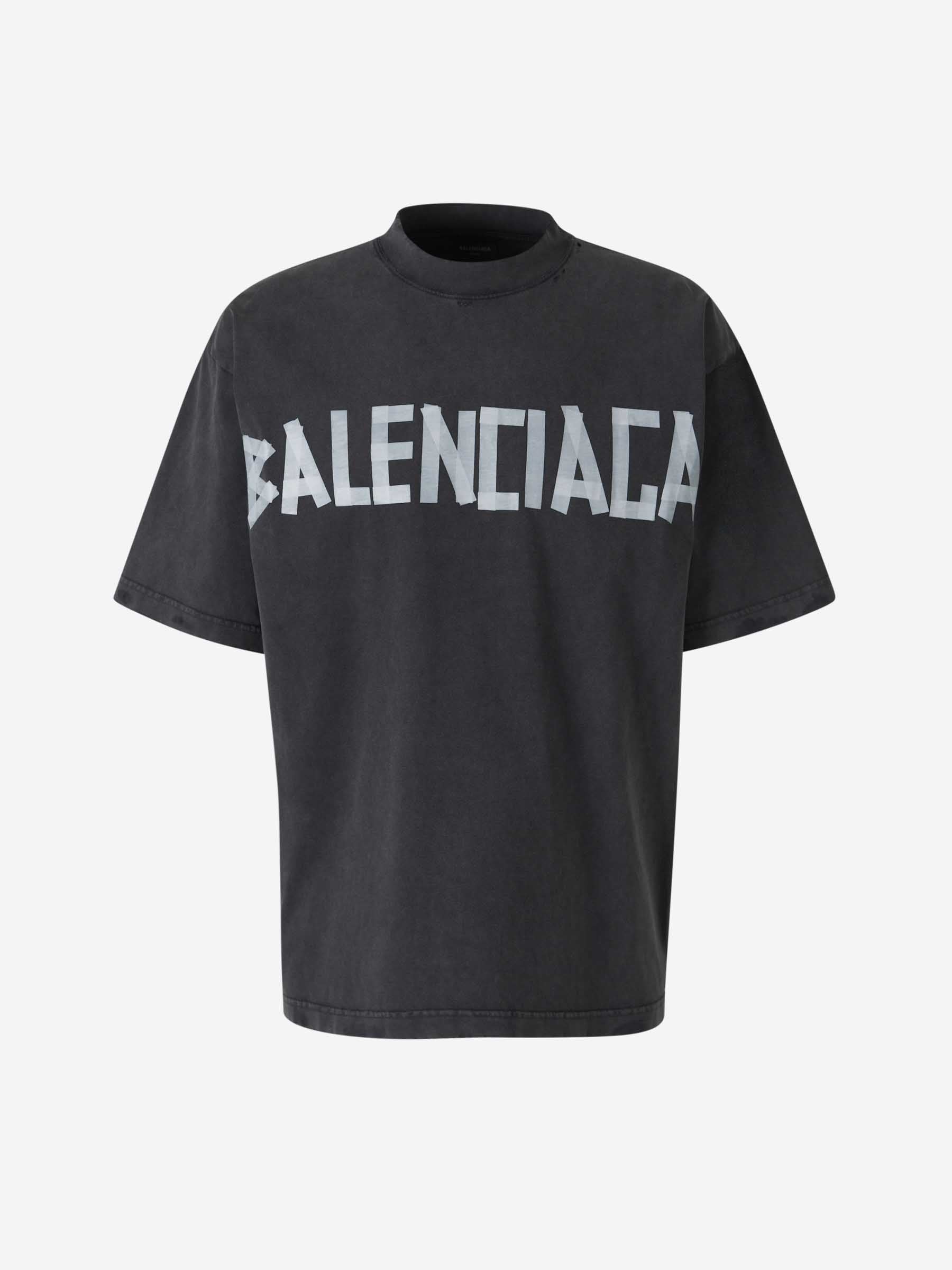 Outlet online Balenciaga Hombre Camiseta Tape Type color Negro sku 553-004139 01 - Foto 1