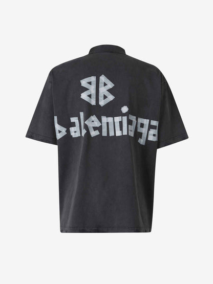 Outlet online Balenciaga Hombre Camiseta Tape Type color Negro sku 553-004139 01 - Foto 2