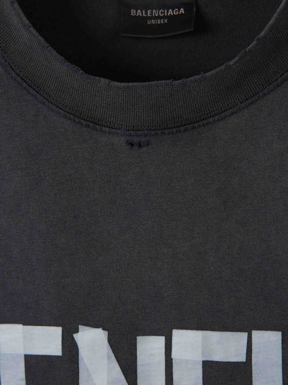 Outlet online Balenciaga Hombre Camiseta Tape Type color Negro sku 553-004139 01 - Foto 3