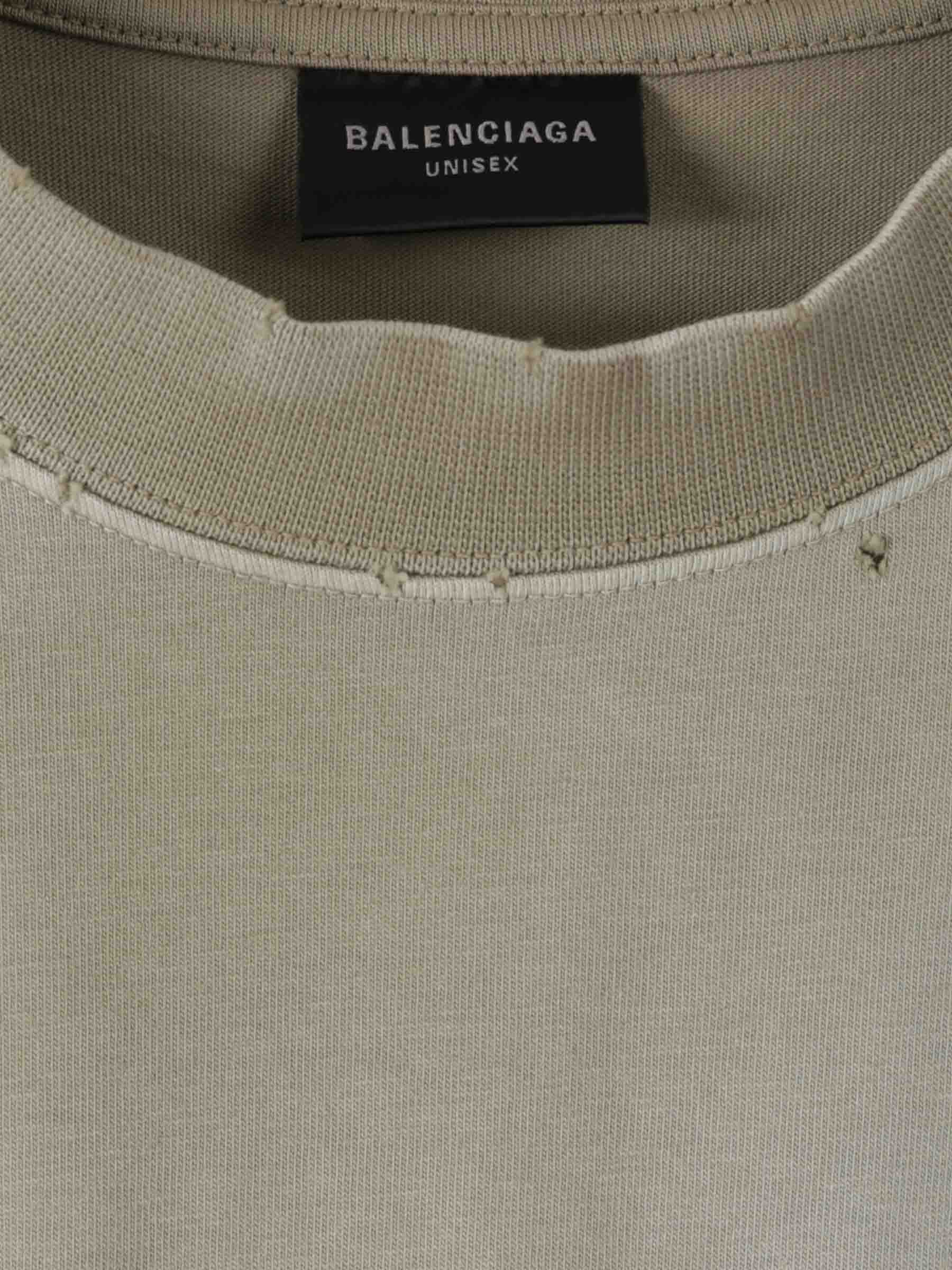 Outlet online Balenciaga Hombre Camiseta Tape Type color Verde Militar sku 553-004143 01 - Foto 5