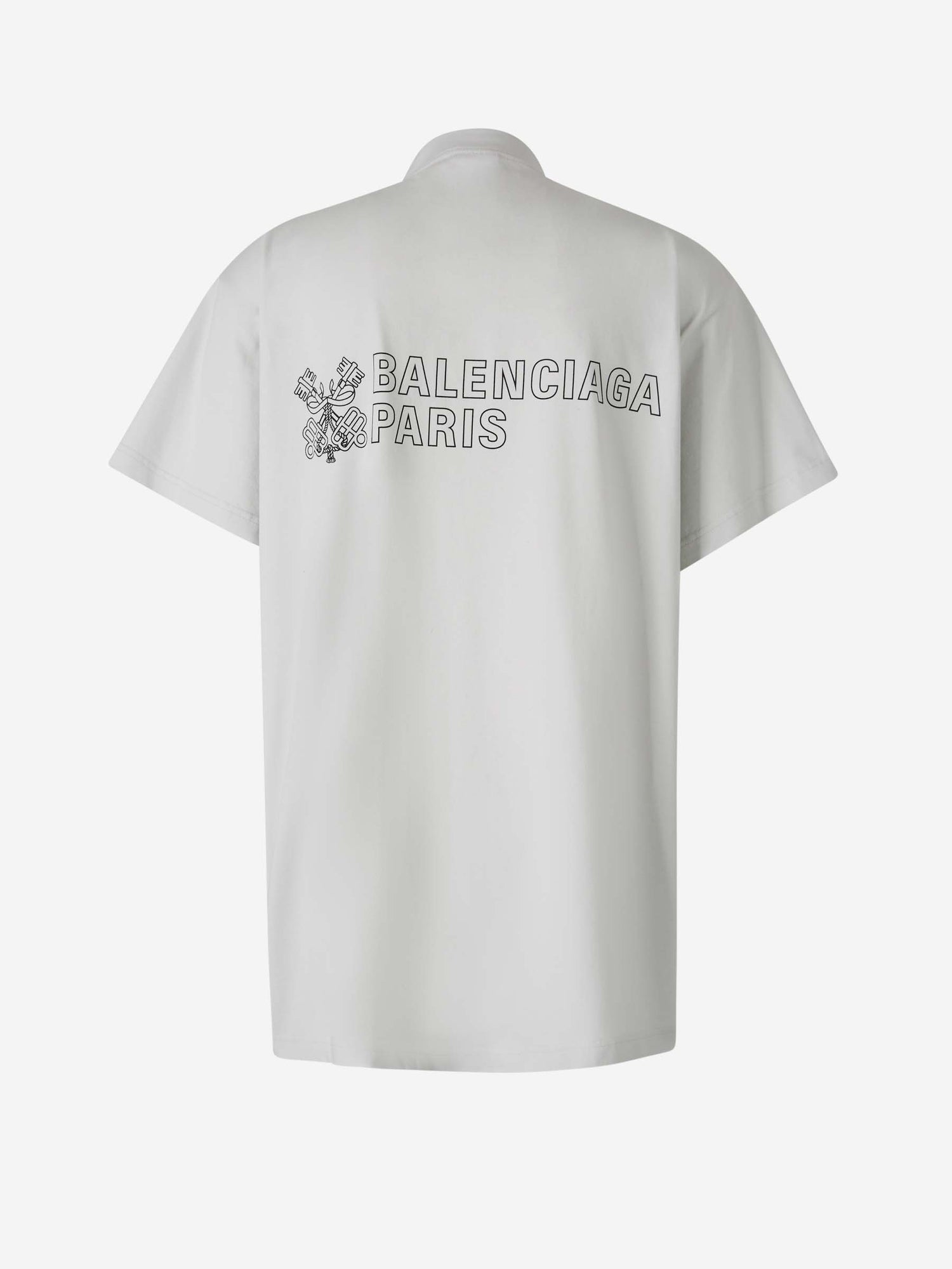 Outlet online Balenciaga Hombre Camiseta Logo Algodón color Blanco sku 553-004145 01 - Foto 2
