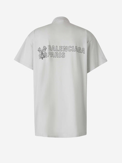 Outlet online Balenciaga Hombre Camiseta Logo Algodón color Blanco sku 553-004145 01 - Foto 2