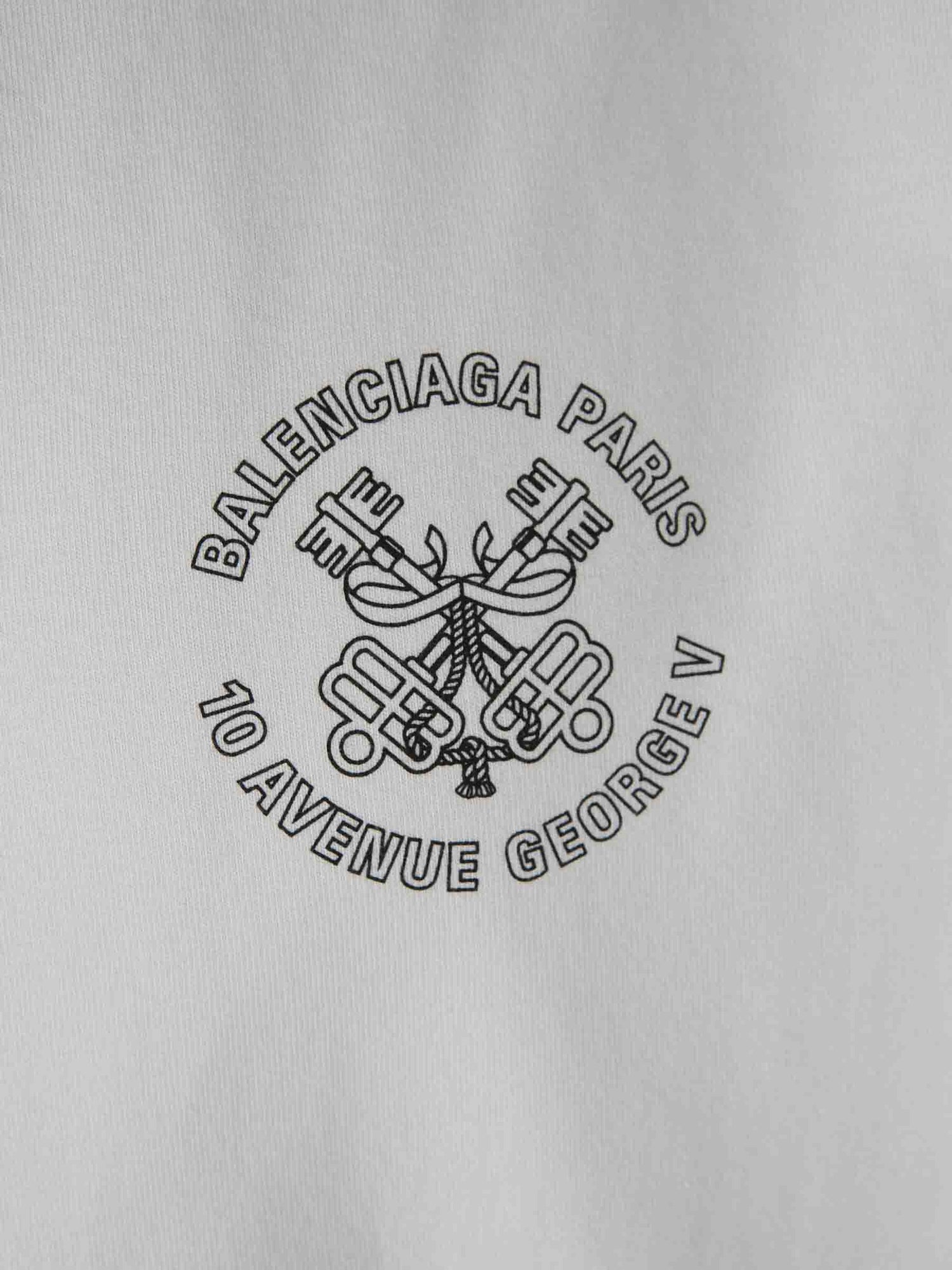 Outlet online Balenciaga Hombre Camiseta Logo Algodón color Blanco sku 553-004145 01 - Foto 4